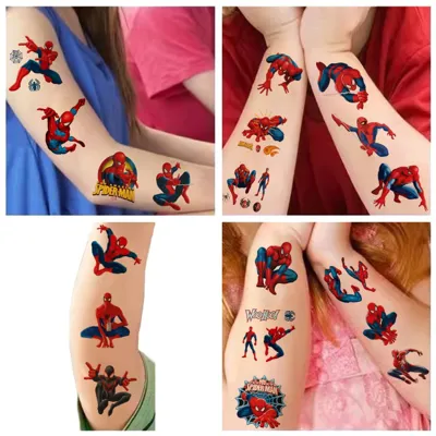 Komplet 40 kosov Spider-Man tatu nalepk za otroke 